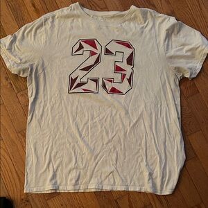 Men's White Graphic '23' Crew Neck T-Shirt